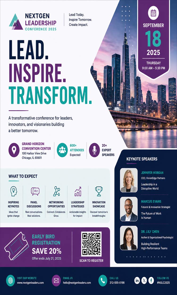 Flyer for conferences