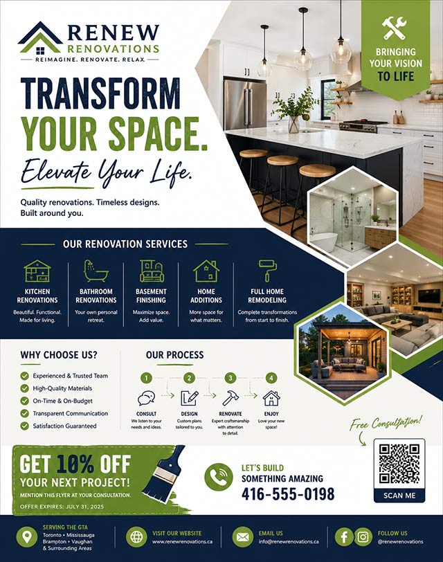 renovation flyer